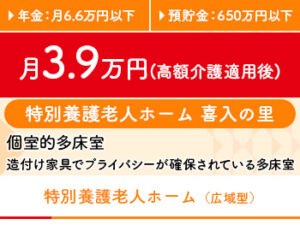 特別養護老人ホーム 喜入の里の入所費用のご案内